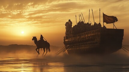 Environment Iron Horse Scene Camel Spear Spiked Roman