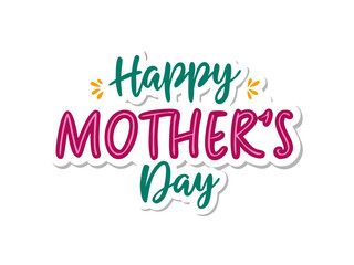 Mothers Day greeting card,  background, spring holidays. Vector Illustration and happy Mother's Day Text .