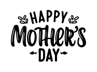 Mothers Day greeting card,  background, spring holidays. Vector Illustration and happy Mother's Day Text .