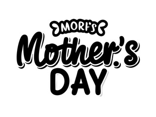 Naklejka premium Mothers Day greeting card, background, spring holidays. Vector Illustration and happy Mother's Day Text .