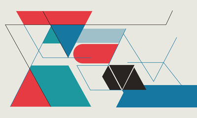 minimalist flat geometric modern design vector graphic illustration