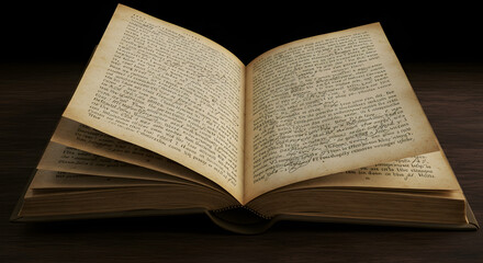 Obraz premium A Book That Writes Itself, Recording Everything That Happens Around It