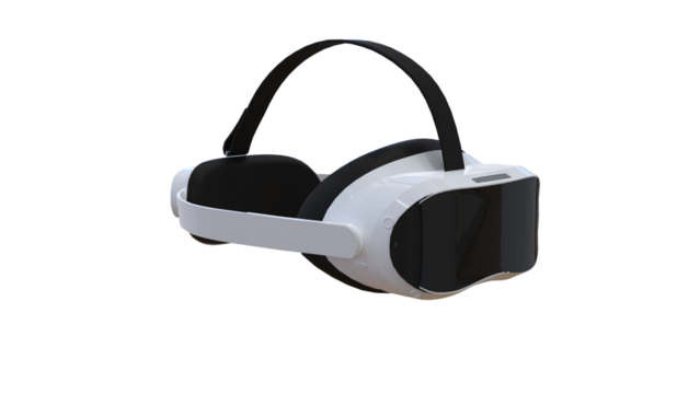 Futuristic VR Headset – Immersive Virtual Reality Glasses for Gaming & Entertainment transparent or white background