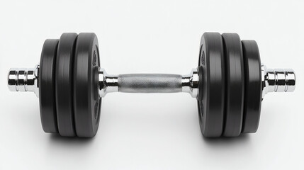 A Lightweight Adjustable Dumbbells With A Sleek Design, Displayed On A Clean White Isolated Background