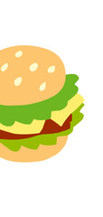 hamburger isolated on white