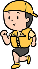 Illustration of trail runner