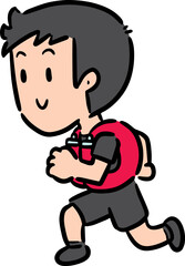 Naklejka premium Illustration of trail runner