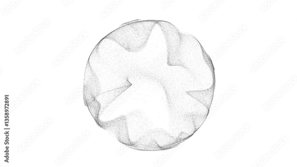 Poster futuristic spherical equalizer for music on white background. frequency of particle collisions under