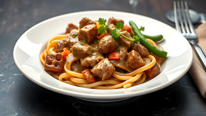 spaghetti with meatballs