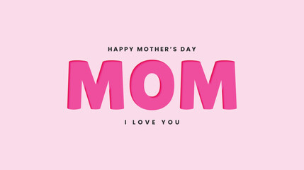 Happy mothers day banner design. Mother's day greeting card. Vector illustration