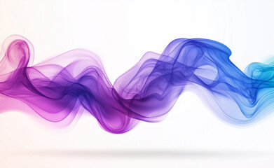 Surreal Vector Background with Purple and Blue Smoke on White Background