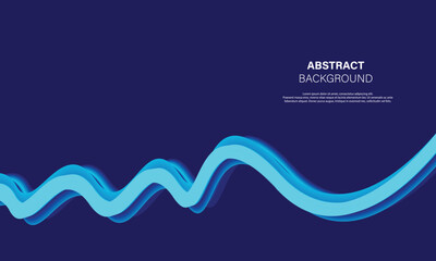 Abstract background premium design 3d fluid colorful blue on blue vector design.