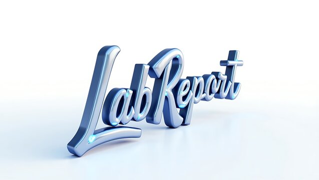 Lab report typography design on a clean background emphasizing clarity and professionalism