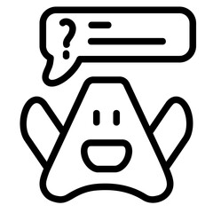 Chatbot Map Line Icon