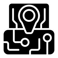 Circuit Map Solid Icon