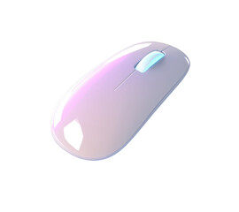 wireless computer mouse pastel pink gradient on transparent background