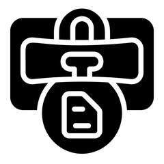 Encrypted Data Solid Icon