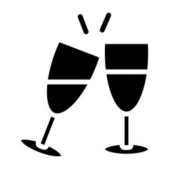 Birthday Drinks Vector Glyph Icon Design