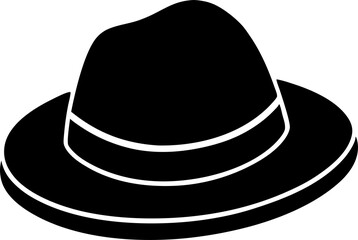 black hat isolated on white background