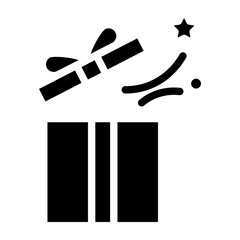 Surprise Box Vector Glyph Icon Design