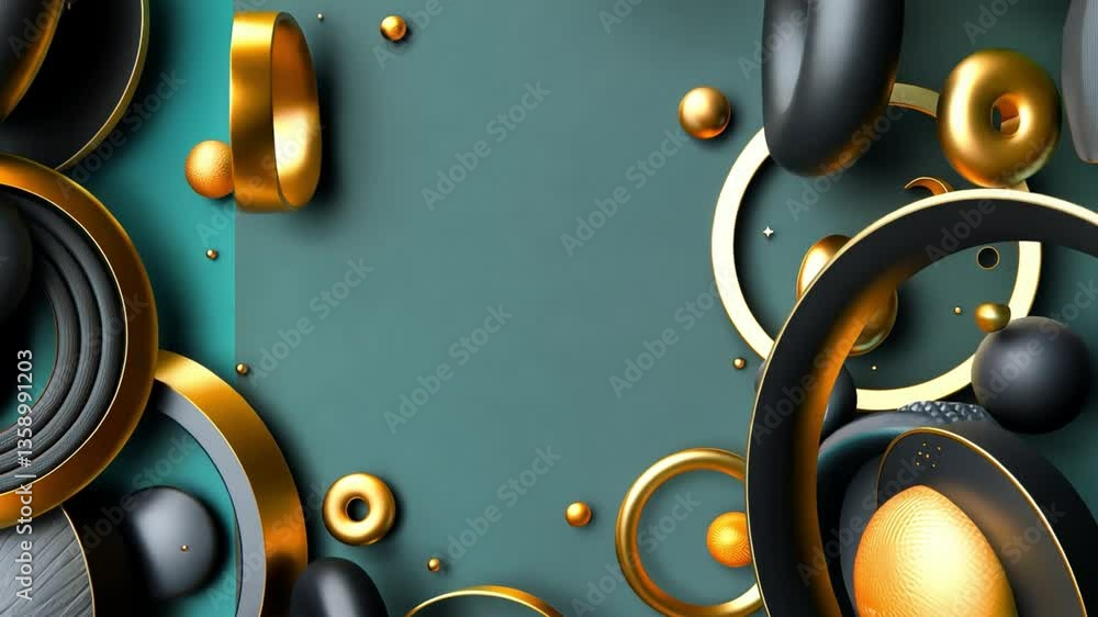 Aufkleber abstract geometric design: a mesmerizing abstract composition featuring a captivating blend of shape