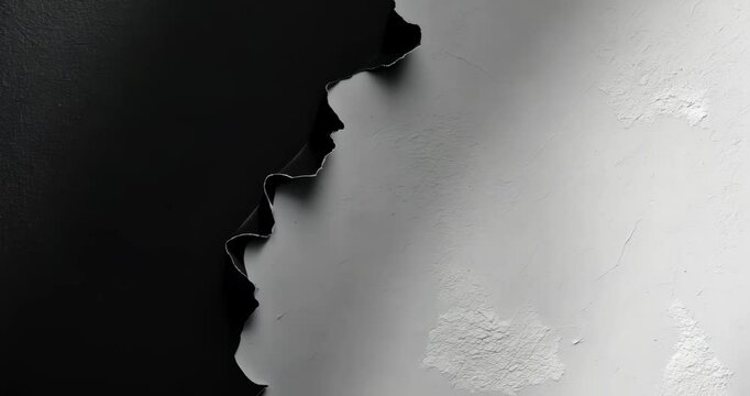 Black poster against a white backdrop.