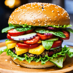 hamburger on white