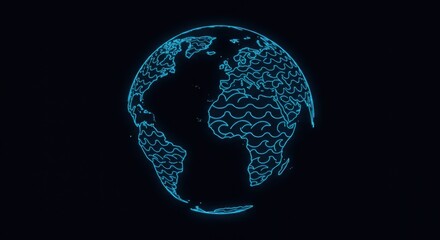 Global Network: Futuristic Earth Design.