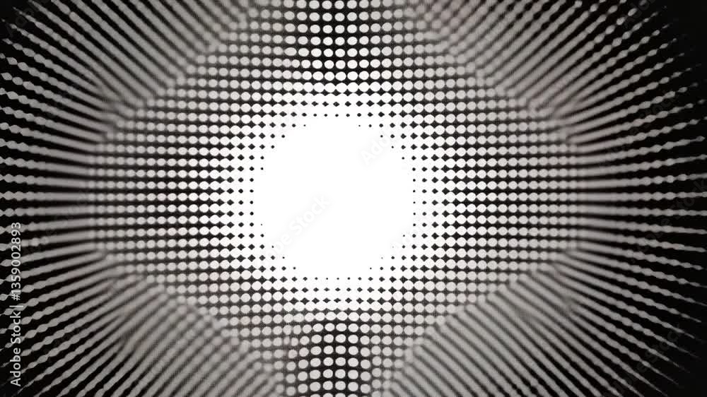 Poster creative halftone dot logo design with circular frame generative ai