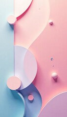 A flat abstract minimalist background with soft pastel colors and geometric shapes,  geometric,  design