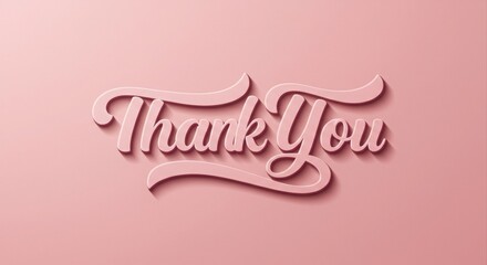Stylish pink Thank You graphic.