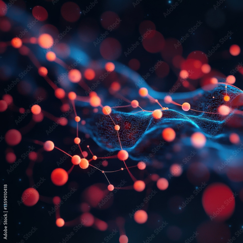 Poster abstract network connection background