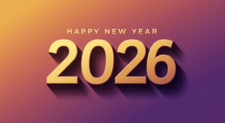 Stylish 2026 New Years greeting.