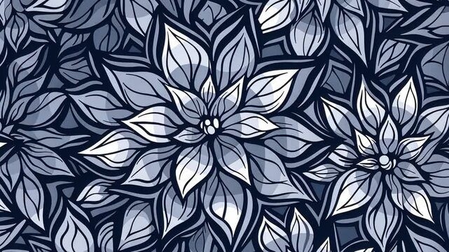 Floral Harmony: An intricate pattern of stylized flowers, showcasing a captivating interplay of light and shadow that lends depth and visual interest to the design.
