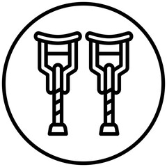 Vector Design Crutch Icon Style