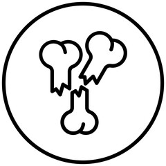 Vector Design Broken Bone Icon Style