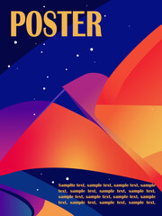 Abstract vector poster art background