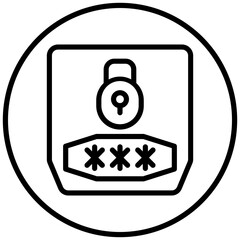 Vector Design Password Icon Style