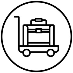 Naklejka premium Vector Design Airport Cart Icon Style
