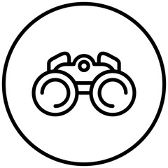 Vector Design Binocular Icon Style