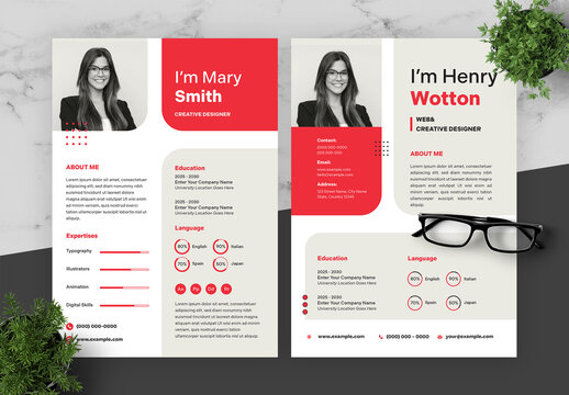 Red And Black Resume