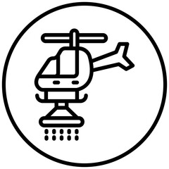 Firefighter Helicopter Icon Style