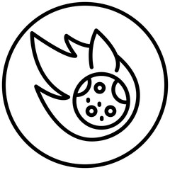 Obraz premium Meteorite Icon Style