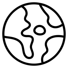 Earth Line Icon