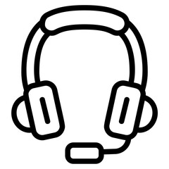 Gaming headset Line Icon