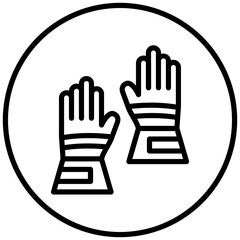 Working Gloves Icon Style