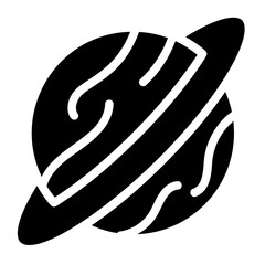 Saturn Solid Icon