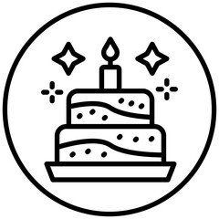 Birthday Cake Icon Style