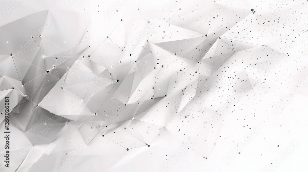 Poster abstract digital background with polygons and dots for design use