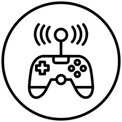 Wireless Joystick Icon Style